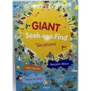 Giant Seek-and-Find Vacations Hardcover Children’s Board Book Auzou Canada